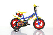 SAM IL POMPIERE 12", bicicletta per bambini, adatta a bambini tra i 4 e i 6 anni, per altezza tra 100 e 120 cm, con borr