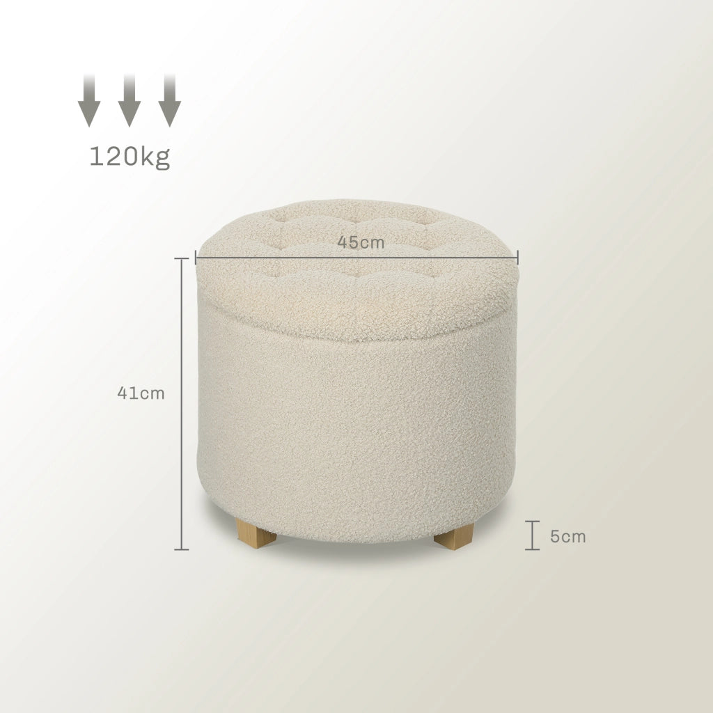 PANCHETTA Contenitore Ø45 x 41 cm Crema in poliestere
