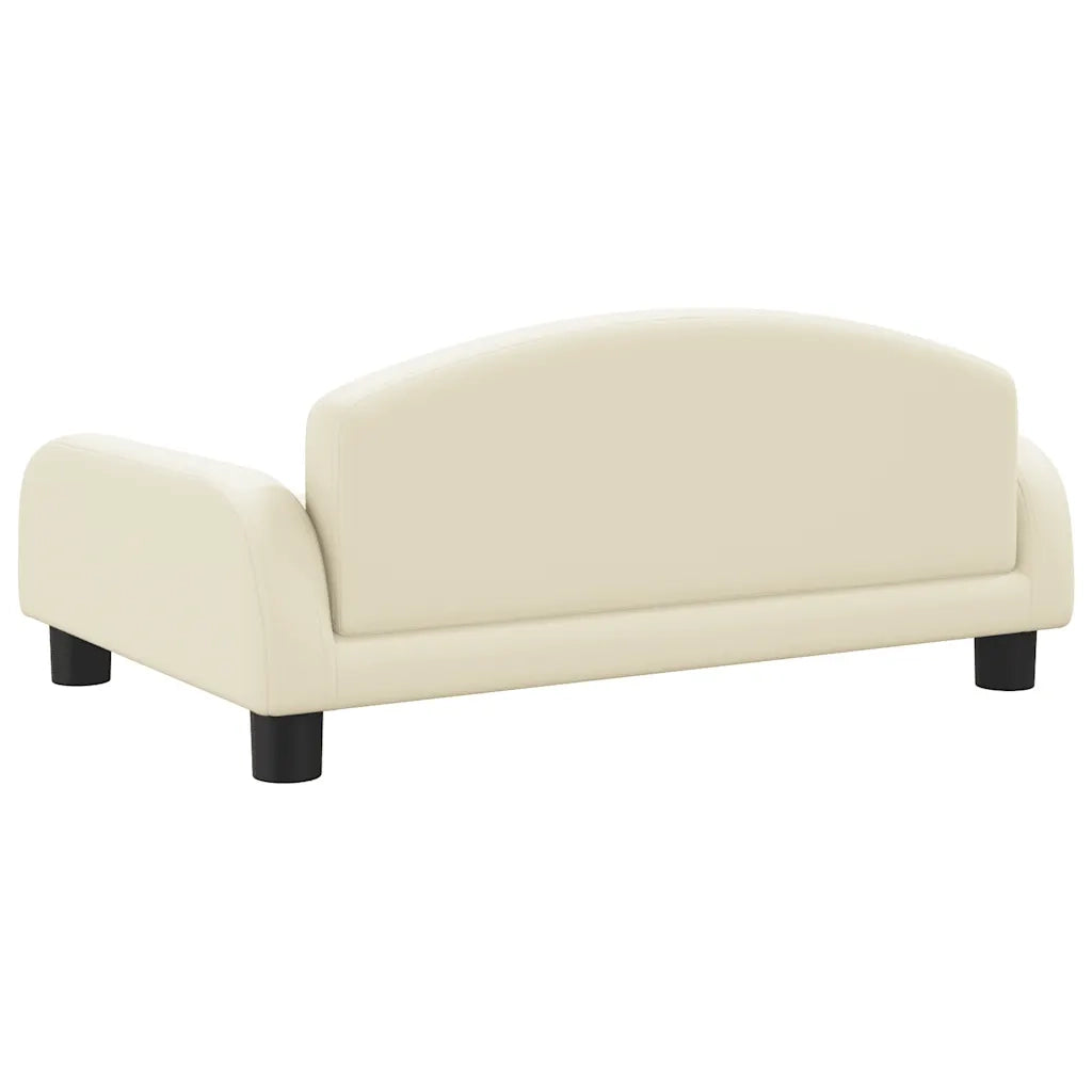 vidaXL Divano per Bambini Crema 70x45x30 cm in Similpelle