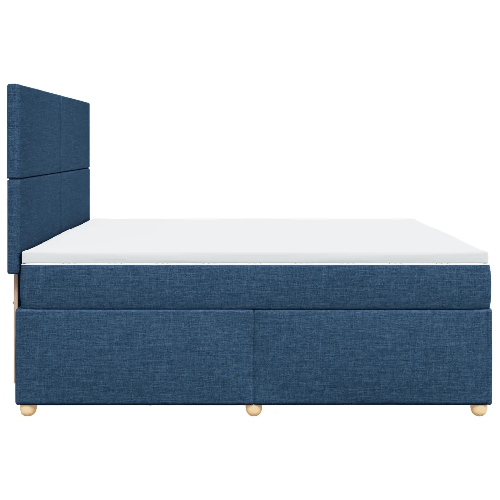 Giroletto a Molle con Materasso Blu 200x200 cm in Tessuto 3293686