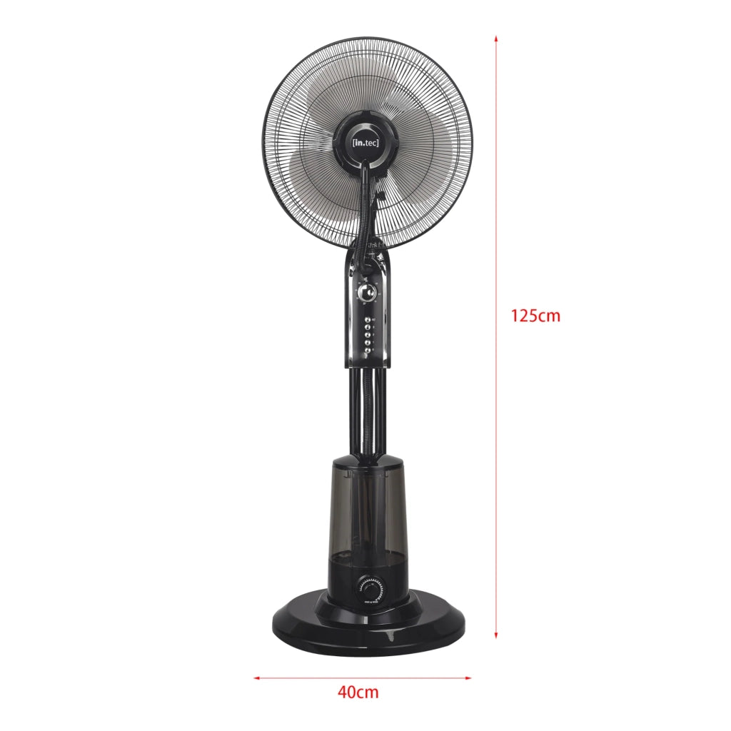 Ventilatore/umidificatore a piantana in plastica nera Ninove da 75 W 03_0008761