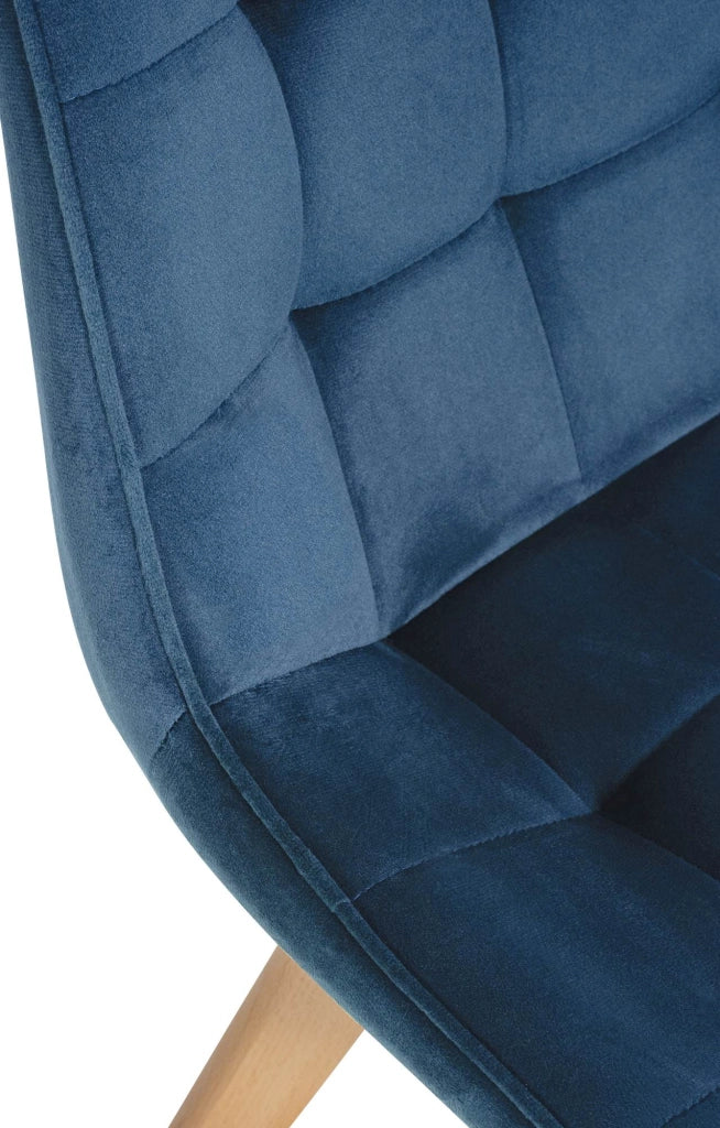 Sedia Brook Velvet blu