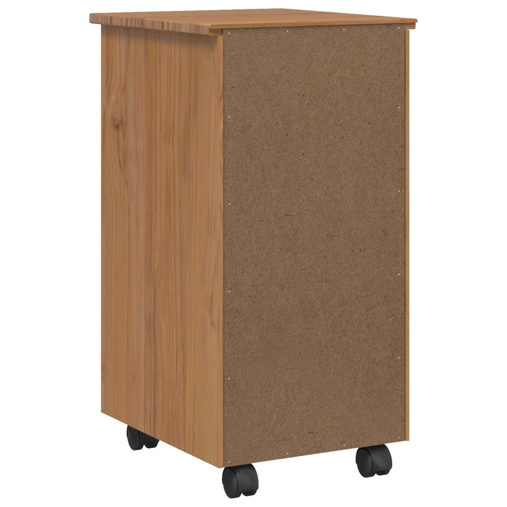 Armadietto Rotolante con Cassetti CORONA Marrone Miele 42040541