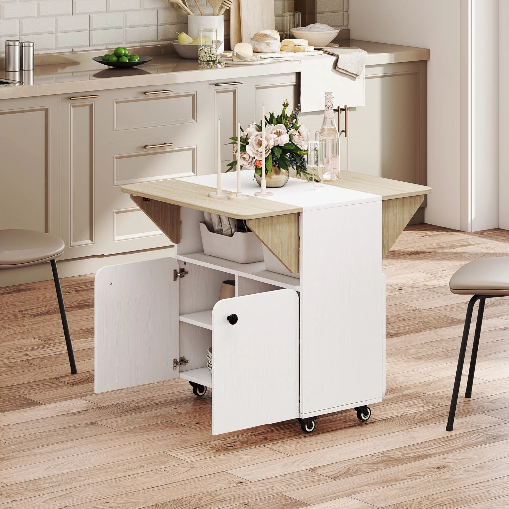 Tavolo da pranzo pieghevole salvaspazio ¨C Xylo ¨C 4 persone, bianco, 70x83x75cm