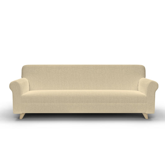 Copridivano Elasticizzato in Tessuto Panna 1 Posto