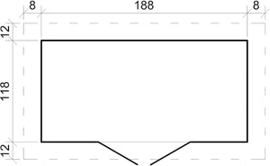 TIMBELA M311C Casetta da Giardino - L204xL142xA200cm/2.22m2