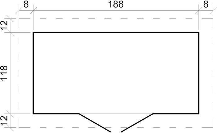 TIMBELA M311C Casetta da Giardino - L204xL142xA200cm/2.22m2