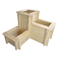 L'aiuola di giardino sopraelevata in legno - 78x78x59 cm - Timbela M622