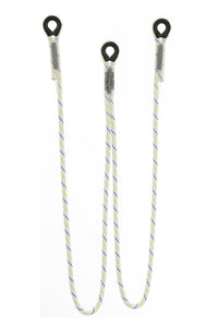 Cordino di Mantenimento a Y in Corda Intrecciata con Moschettone, Corda di sicurezza 1,5 m, Conformità EN354