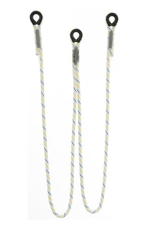 Cordino di Mantenimento a Y in Corda Intrecciata con Moschettone, Corda di sicurezza 1,5 m, Conformità EN354