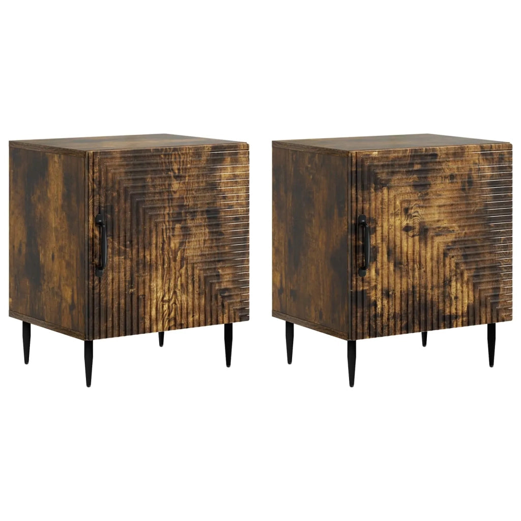 Armadio da Notte 2 pcs Rovere Fumo 43 x 34,5 x 50 cm 894806