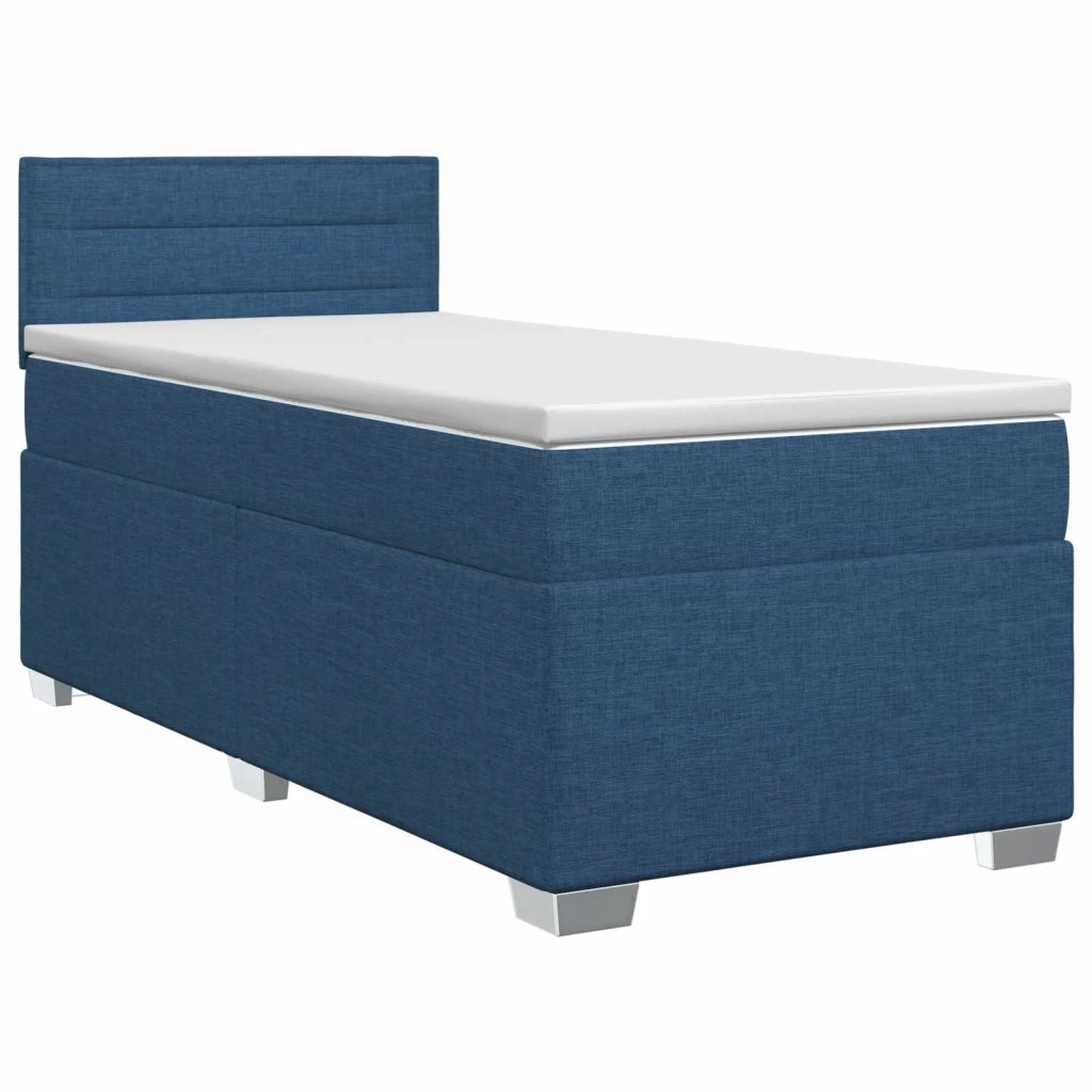 Letto box spring con materasso Blu 100 x 200 cm Tessuto 3450410