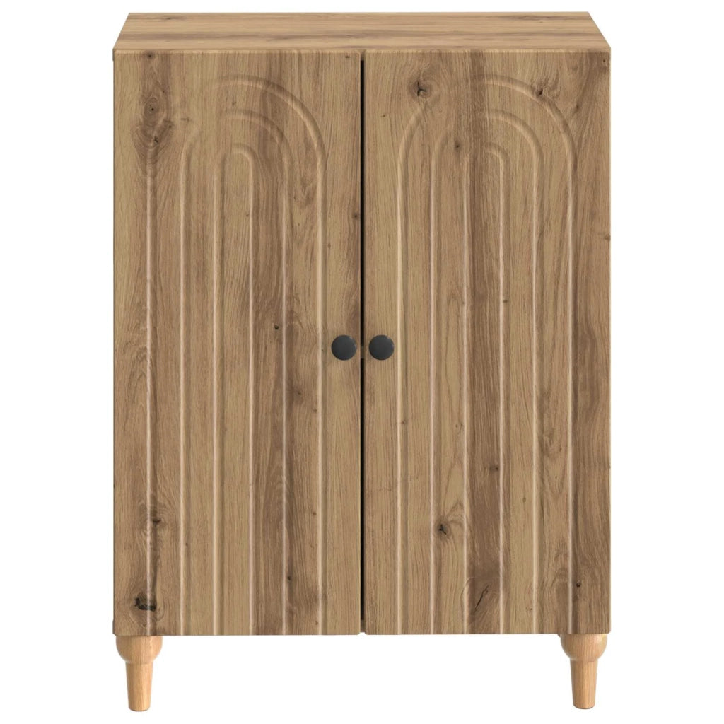 Mobiletto da Bagno ALKMAAR Rovere Artigianale 59,5 x 31 x 80 cm 896184