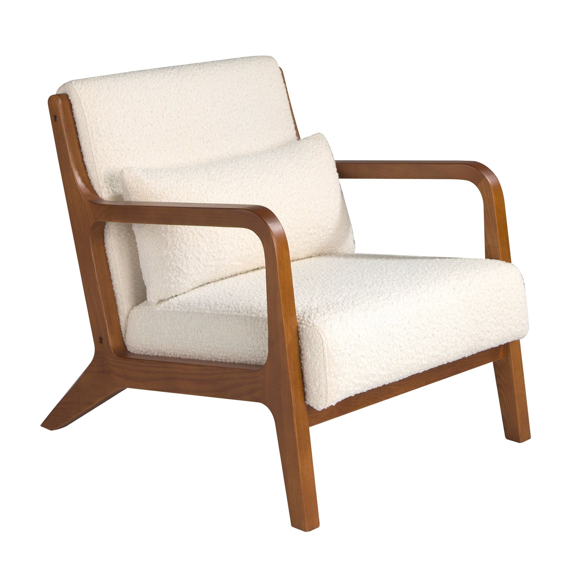 Poltrona in tessuto bianco