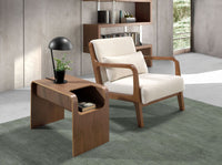 Poltrona in tessuto bianco