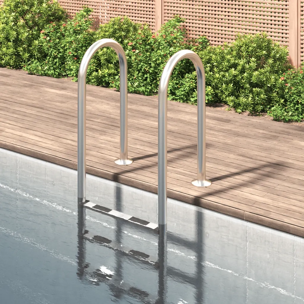 Scala per Piscina 54x38x158 cm Acciaio Inox 304 93458