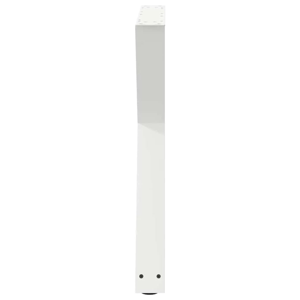 Set di 2 gambe regolabili per tavolo da pranzo dal design moderno 80 x 73 cm in acciaio bianco 02_0057015