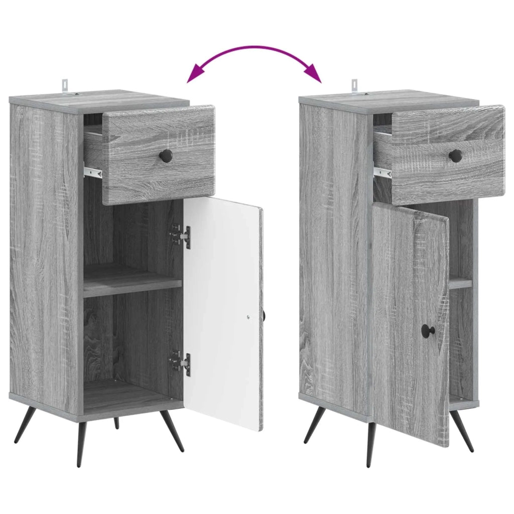 Mobiletto da Bagno BREDA Sonoma grigio 30 x 31 x 80 cm 897491
