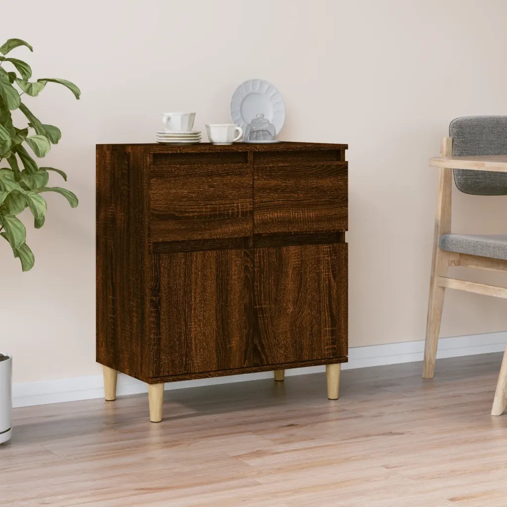 Credenza | Madia | Buffet da pranzo | Armadio da pranzo Rovere Marrone 60x35x70 cm in Legno Multistrato