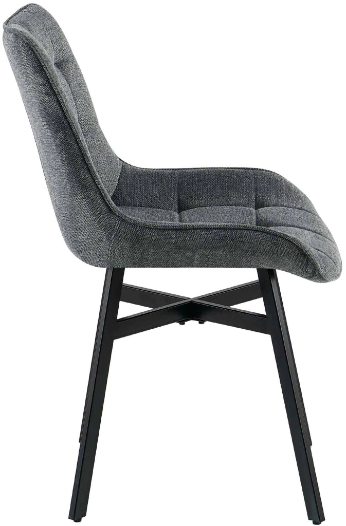 Sedia da Pranzo Colby grigio scuro,Tessuto