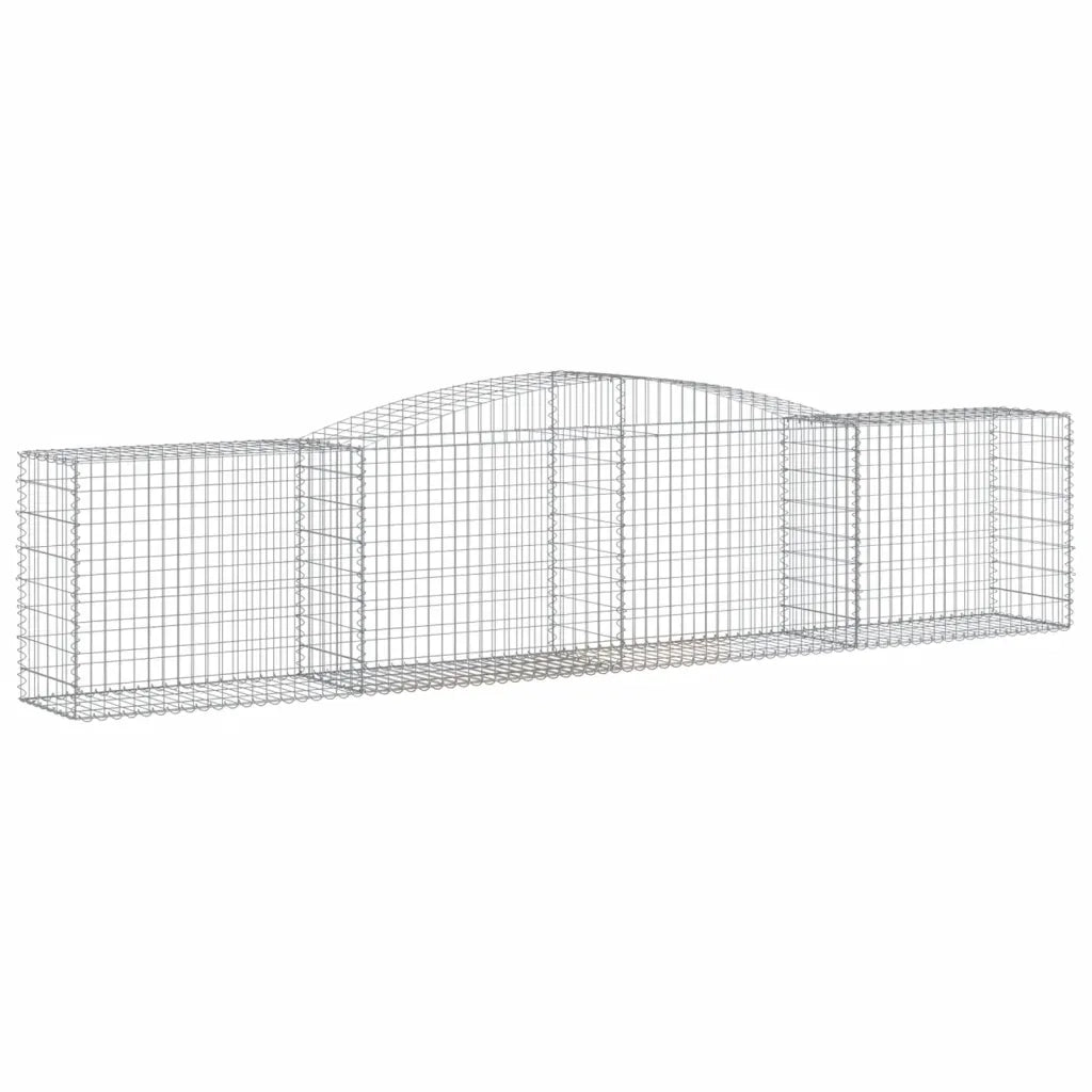 Cesti Gabbioni ad Arco 8 pz 400x50x80/100 cm Ferro Zincato 3146989
