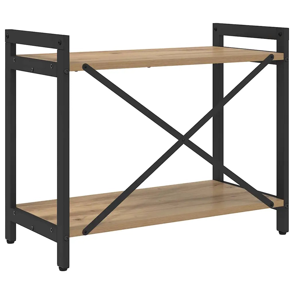 Libreria-Scaffale per Libri-Mobile di Stoccaggio Rovere artigianale 60 x 30 x 50 cm Legno multistrato