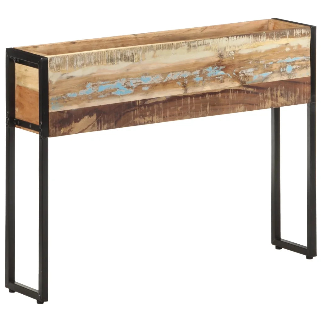 Fioriera | Cassetta per fiori | Vaso 90x20x68 cm in Legno Massello di Recupero