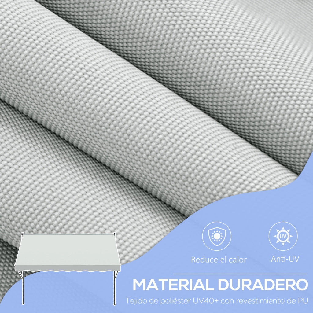 Toldo Retrattile Manuale per Balcone ¨C zephmum ¨C 300x175x210-310 cm Colore Crema
