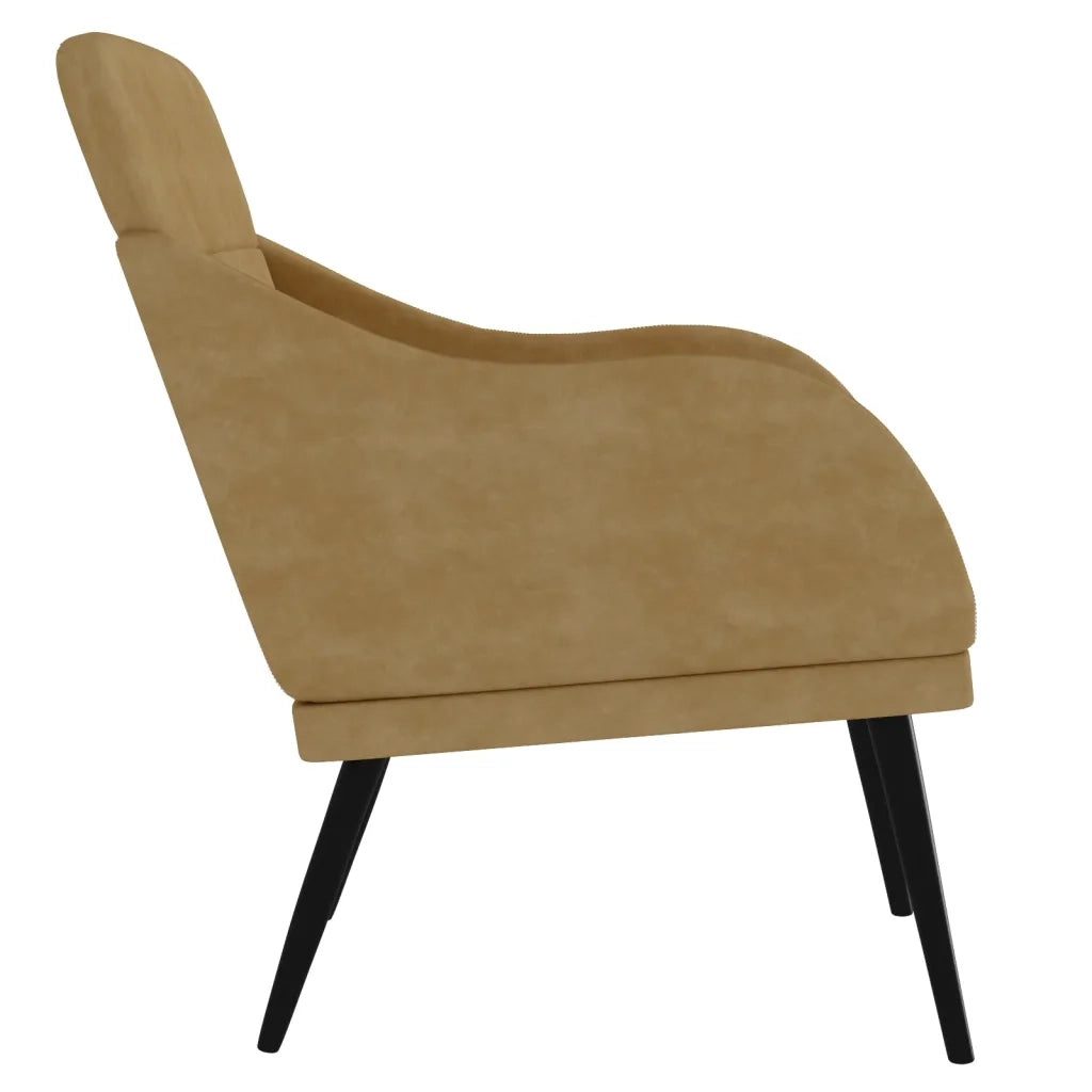 Poltrona Marrone 63x76x80 cm Velluto cod mxl 14905
