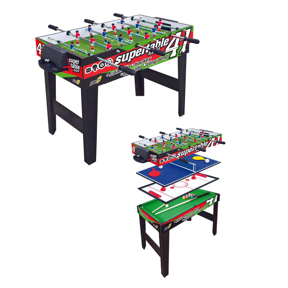 Tavolo Multi Gioco 4 in 1 Mini 97,5x48x69 cm Completo di Accessori