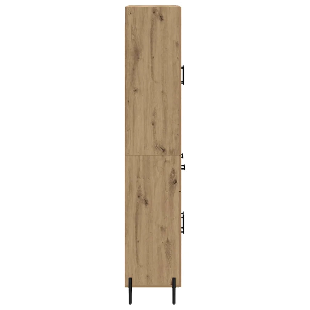 Credenza | Madia | Buffet da pranzo | Armadio da pranzo con cassetto Rovere artigianale 69,5 x 34 x 180 cm