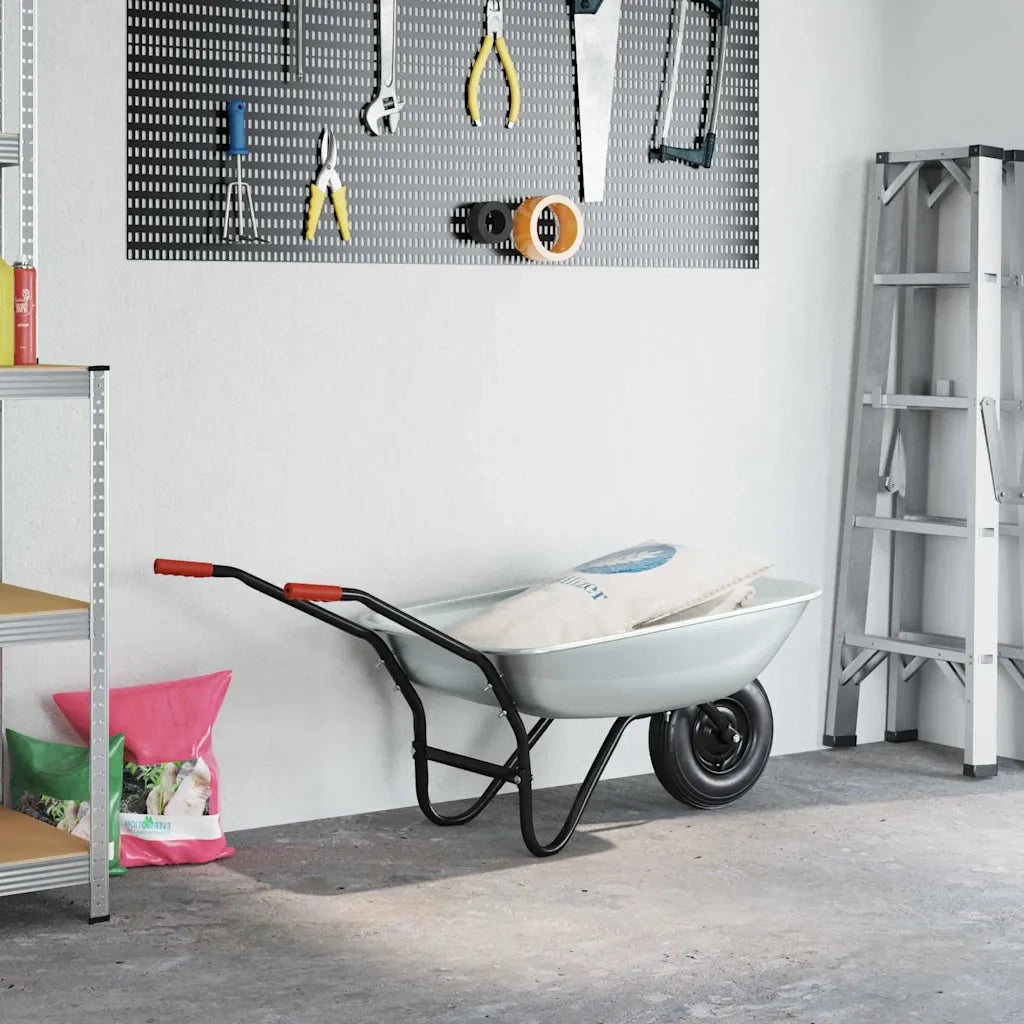 Carriole Argento e Nero 133 x 62,5 x 58 cm Acciaio CFW2654703