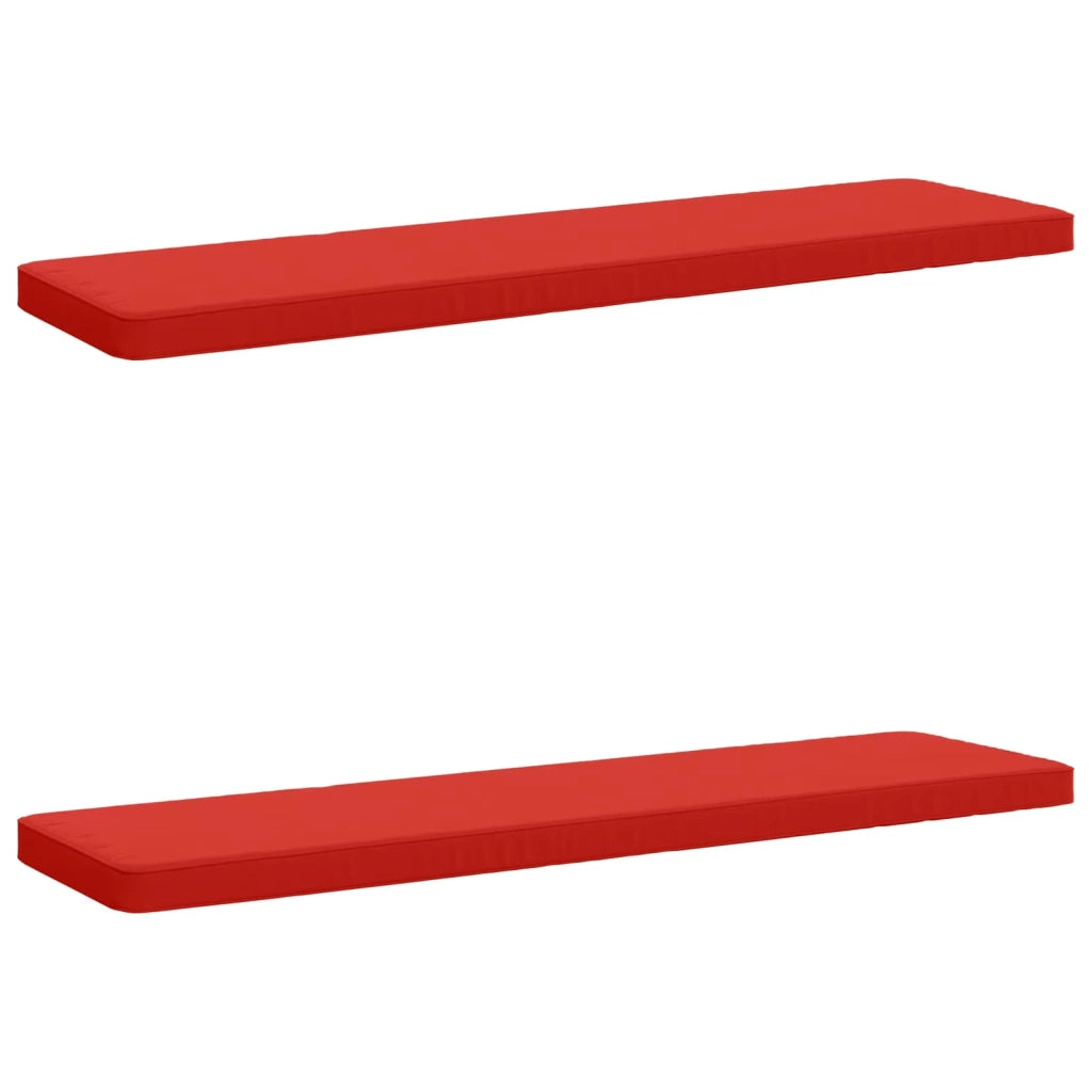 Cuscini per Panchina a 2 Pezzi VUGHT 2 pz 100% Poliestere Rosso 951451