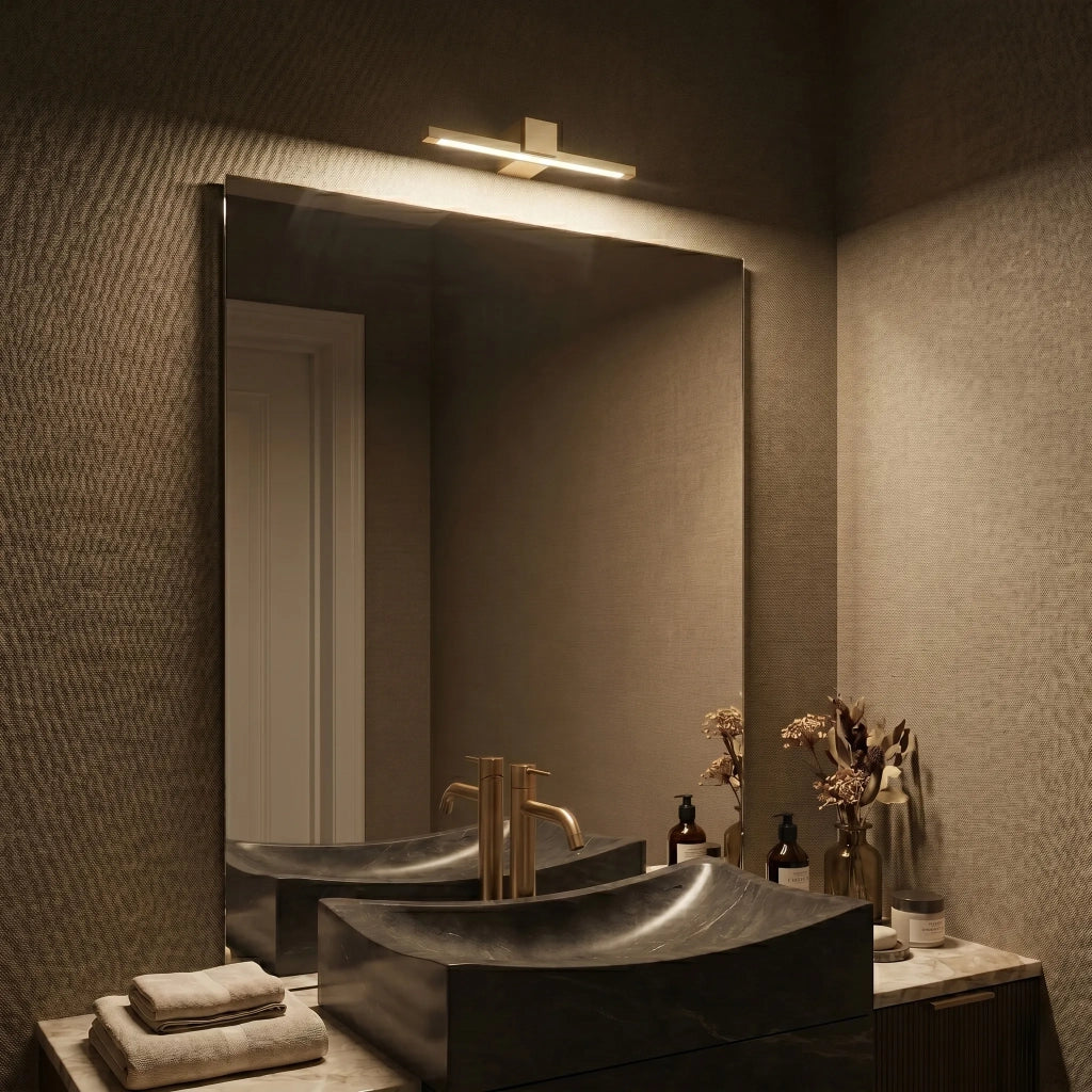 Applique Da Bagno Led Swe043-1w 40cm Gold Brush