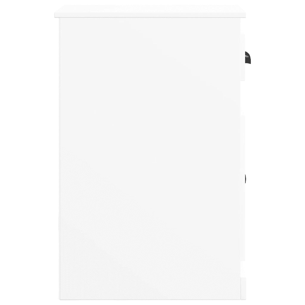 Mobiletto con Cassetto Bianco 40x50x75 cm in Legno Multistrato 816480