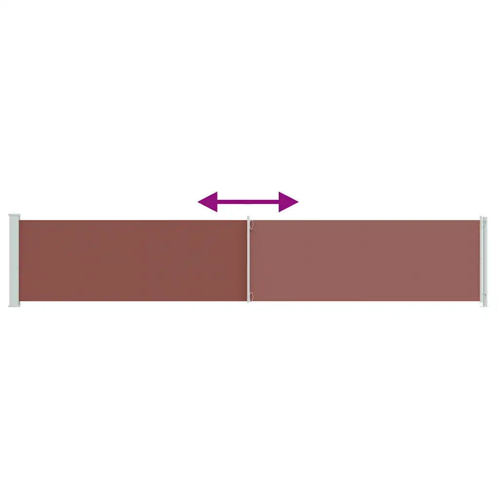 Tenda Laterale Retrattile per Patio 117x614 cm Marrone 317951
