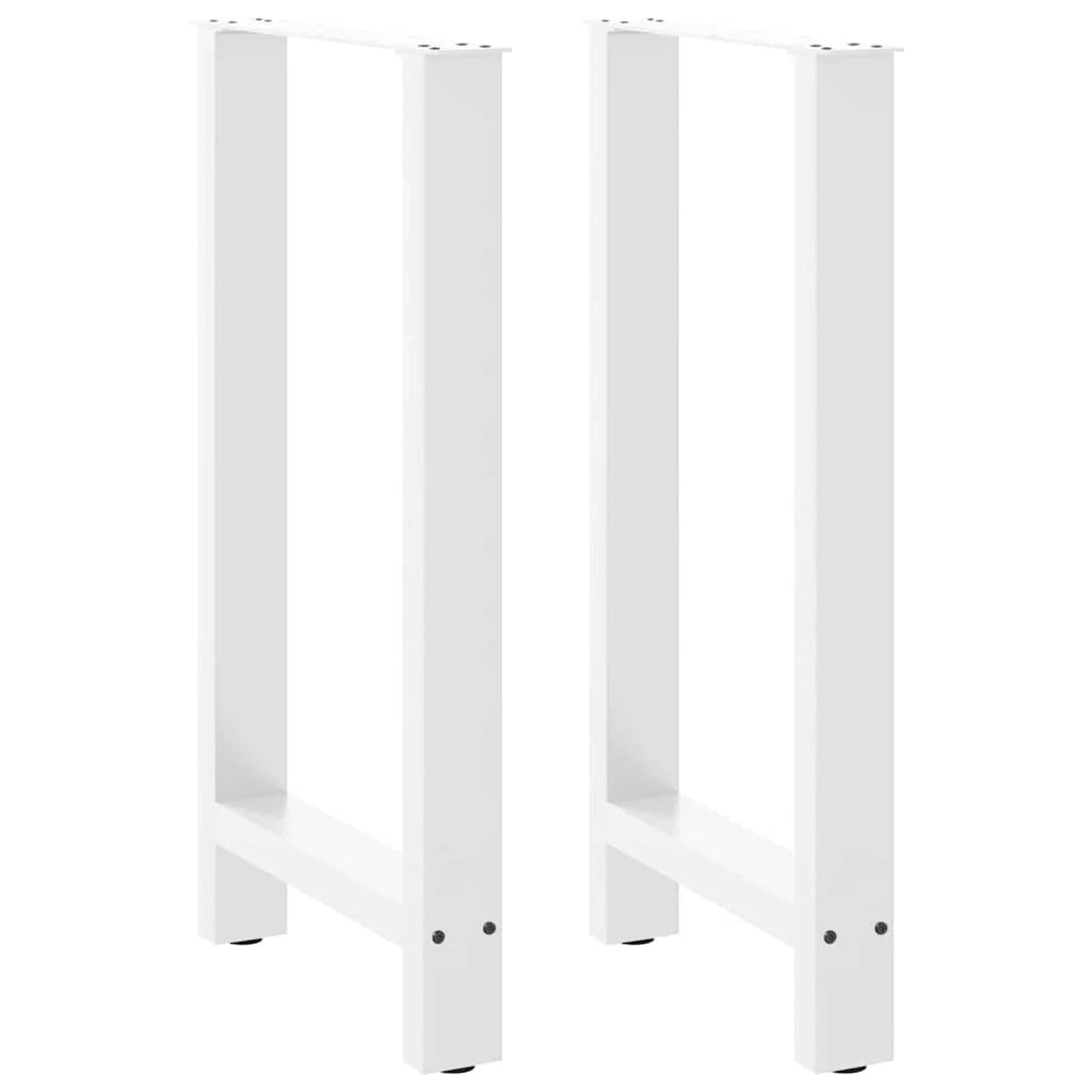 Set di 2 gambe regolabili per tavolo da bar dal design moderno 40 x 90 cm in acciaio bianco 02_0057565