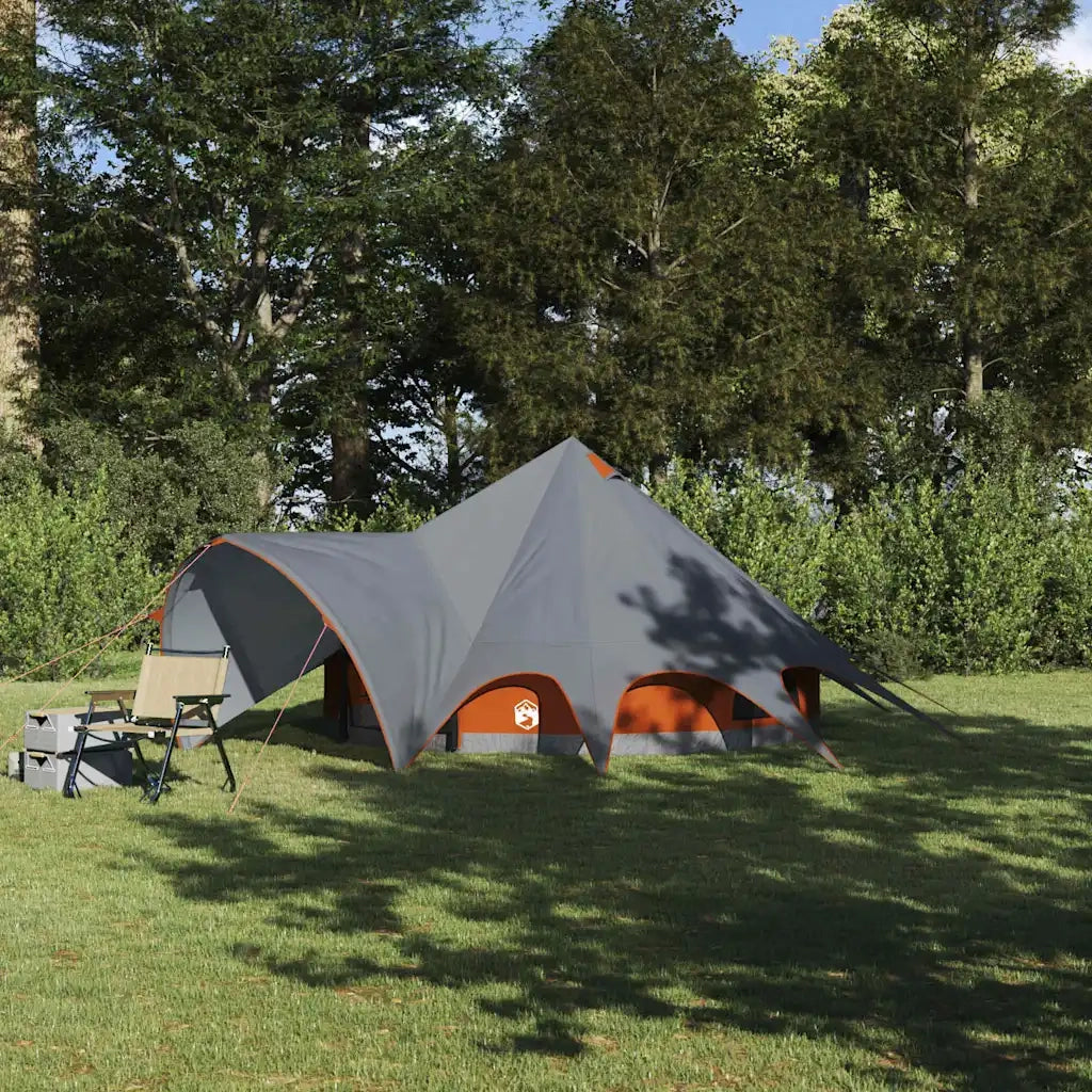 Tenda Teepee per 3 persone-Tenda da campeggio con tetto Grigio e arancione