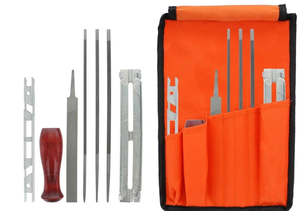 Set 8 Pezzi Affilatrice Lima Affila Catena per motosega manuale affilacatene cod. 968614