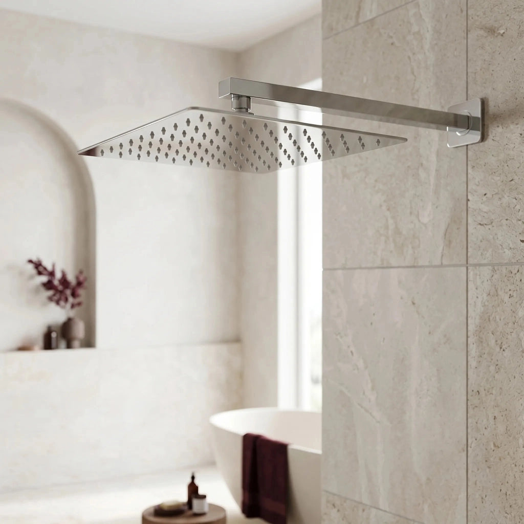 Soffione Doccia Quadrato Rea Js-p015 30cm Chrome