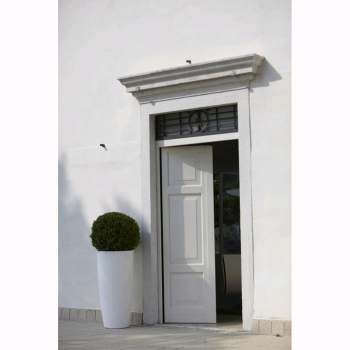 Vaso a Colonna Colore Bianco 33x70H cm in Resina per interni ed esterni