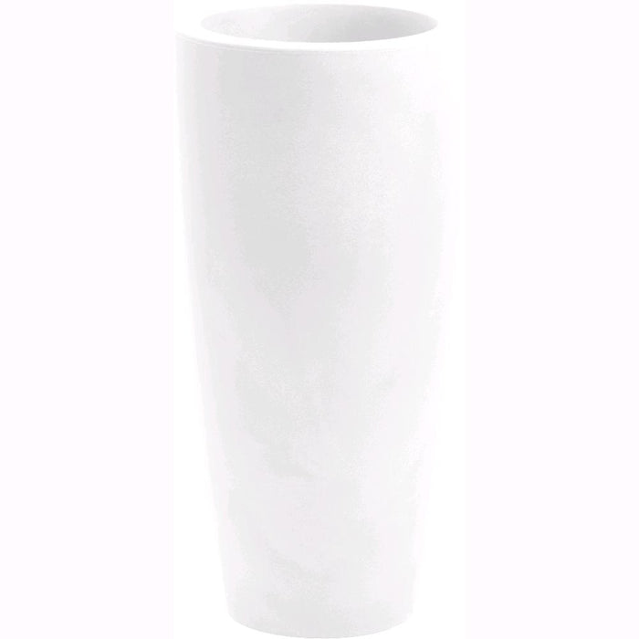 Vaso a Colonna Colore Bianco 33x70H cm in Resina per interni ed esterni