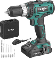 Schroevendraaierset a batteria 20V - 2,0 Ah con valigetta e motosega - set di schiacciamento schiavi - 35 Nm Max - 2 marce - 3 modelli - 13 mm manubrio di perforazione