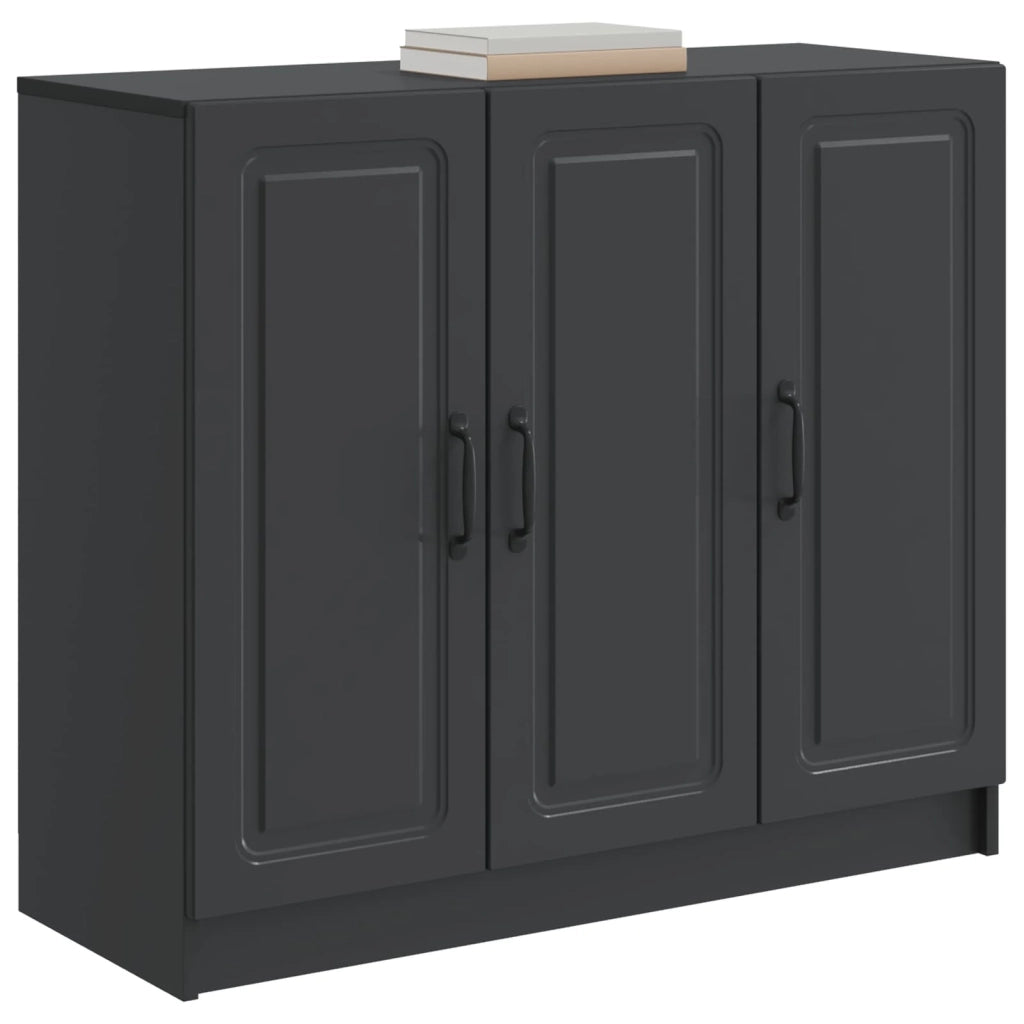 Credenza | Madia | Buffet da pranzo | Armadio da pranzo Nero 89 x 34,5 x 77 cm Legno ingegnerizzato