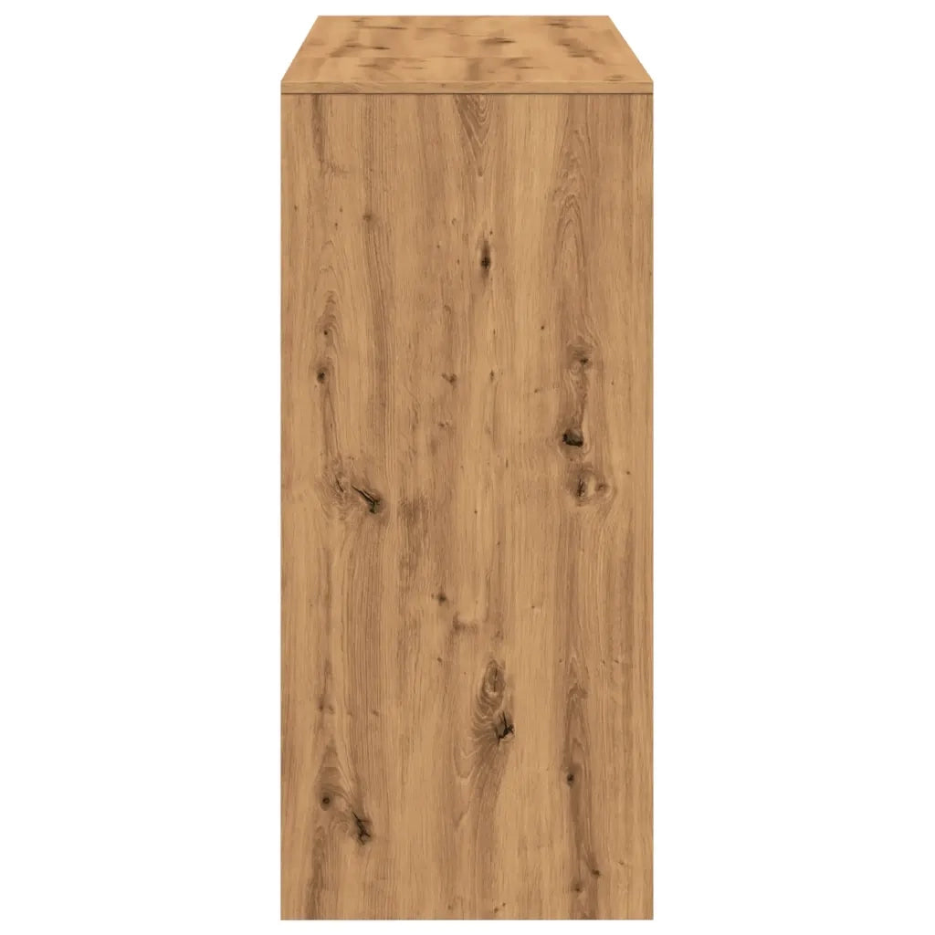Tavolo Bar con Ripiano Rovere 124x46x103,5 cm Multistrato