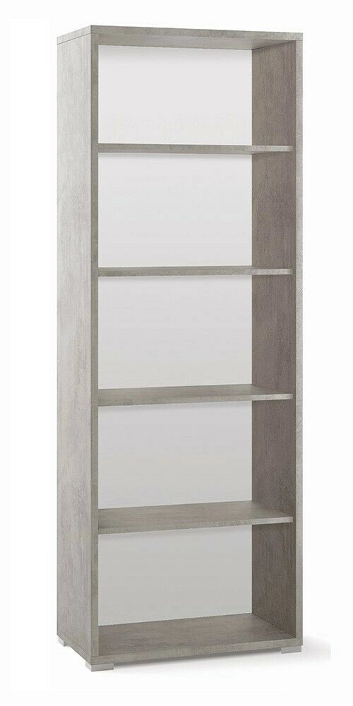 Mobile Libreria 4 ripiani H199 L71 P41 colore Cemento Db371k Sarmog