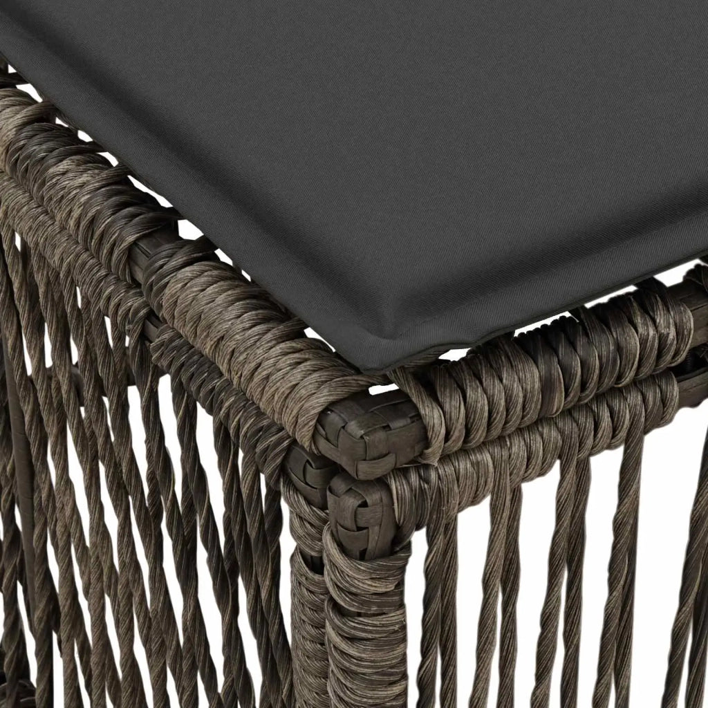 Poggiapiedi Grigio polyrattan 42026723