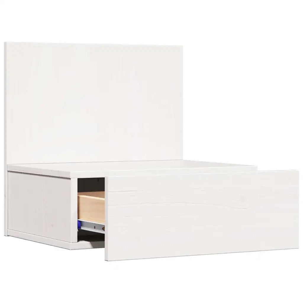 vidaXL Comodino 2 pcs Bianco 42 x 32.5 x 40 cm Legno di pino massello