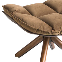 Pouf in velluto marrone