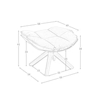 Pouf in velluto marrone